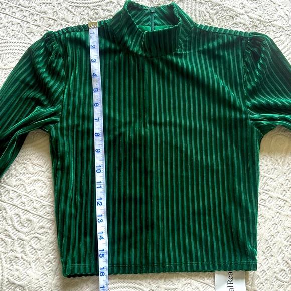 Green velvet mock neck XXS by Privacy Please - Picture 5 of 9